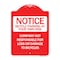 Signmission Bicycle Parking at Your Own Risk Company Not Responsible for Loss or Damage to Bicycle, RW-1824 A-DES-RW-1824-24323 - alternate 1